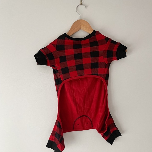 Lazy One // Bear Cheeks Plaid Dog Onesie Flapjack - Picture 2 of 4